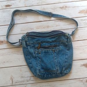 VTG Denim Route 66 Cross Body Bag